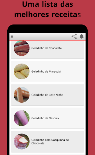 Receitas de Geladinhos Fáceis Screenshot 1 - AppWisp.com