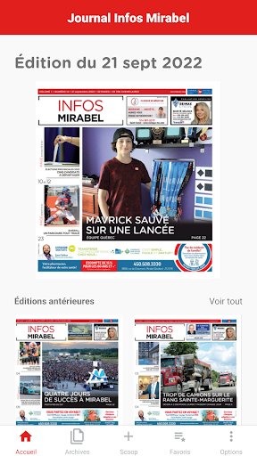 Android application Infos Mirabel screenshort