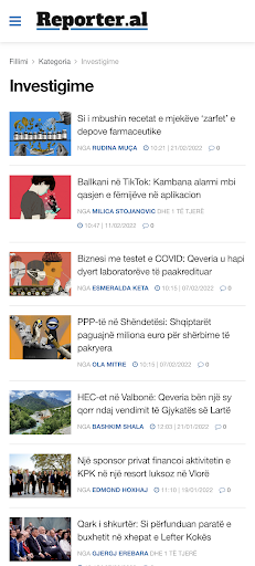Reporter.al Screen 3