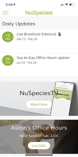 Android application NuSpecies screenshort