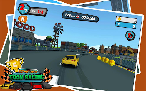 Downtown Car Toon Racing v1.2 APK + Mod [Unlimited money][Free purchase] for Android