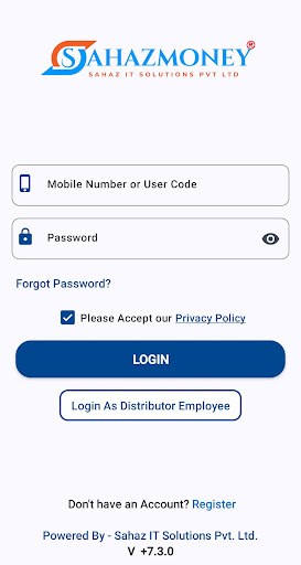 Android application SahazMoney-Merchant screenshort