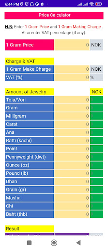 Gold Price in Norway Screen 3