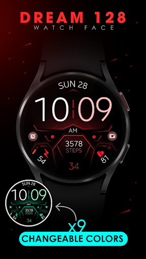 Dream 128 red sport watch face Screen 3