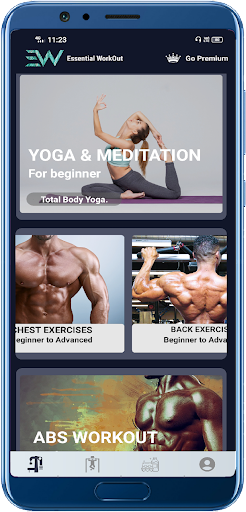 Android application Essential Gym & Home Workout screenshort
