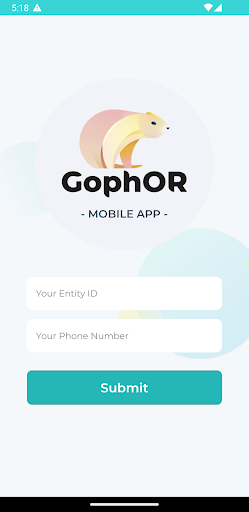 Android application GophOR screenshort