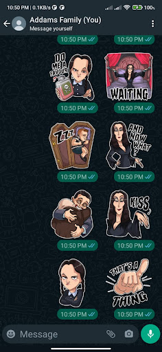 Android application Addams Family Stickers - 2023 screenshort