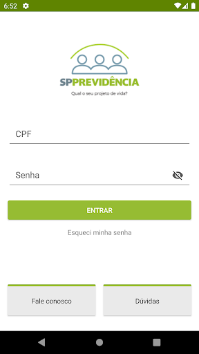 Android application SP Previdência screenshort