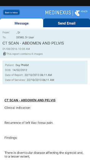 Medinexus Mobile for Patients Screenshot
