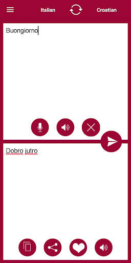 Croatian - Italian Translator Screen 2