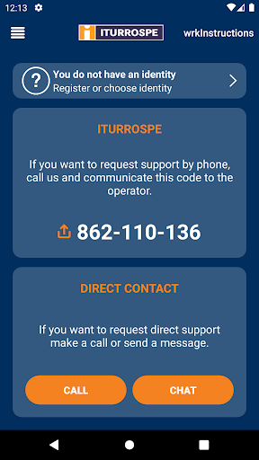 Android application ITURROSPE TELESERVICE screenshort