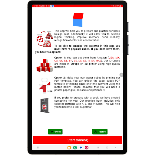 Block Design Test Practice