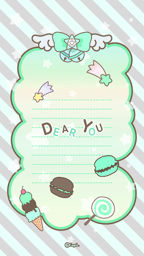 Android application 카카오톡 테마 - 너에게 보내는 편지_민트초코 screenshort