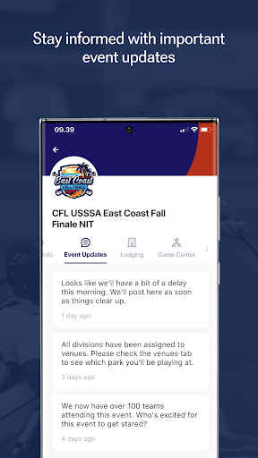 Screenshot of USSSA