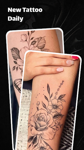 Flower Tattoo Design Wallpaper Screen 3