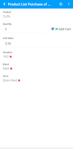 Shopping list Screenshot