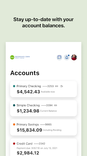 Georgias Own Mobile Banking Screen 3
