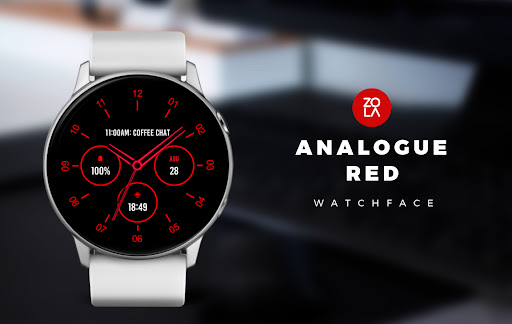 Android application Analogue Red Watch Face screenshort