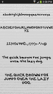 Handwritten fonts for FlipFont Screenshot