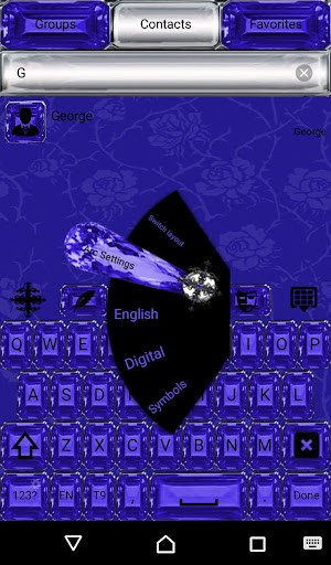 Blue Gothic Cross Keyboard the Screen 2