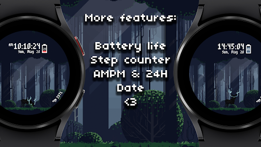 Pixel Forest Watch Face