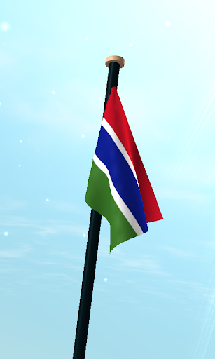 Gambia Flag 3D Live Wallpaper Screen 3