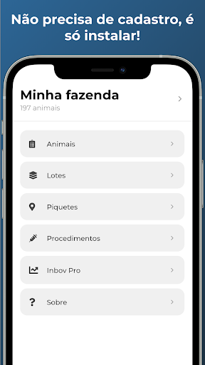 Android application Inbov - Gestão Pecuária screenshort