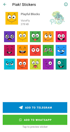 Piak! Stickers Screen 3