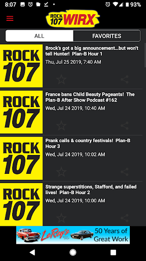 ROCK 107 WIRX Screen 2