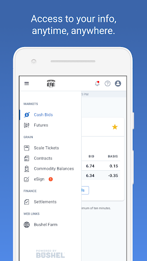 Android application East Bench Grain screenshort