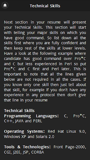How to Write CV Screen 2