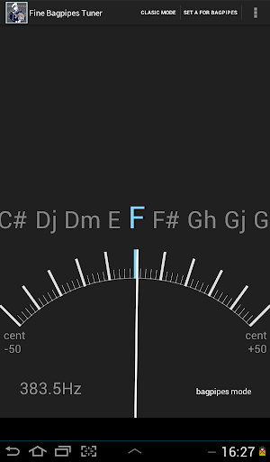 Android application Fine Bagpipes Tuner screenshort