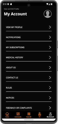 Android application The Fitness Freak screenshort