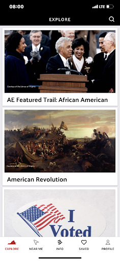 Virginia History Trails Screen 3