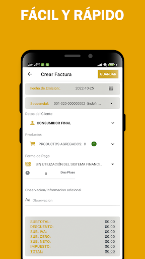 Facturacion Control Screen 3