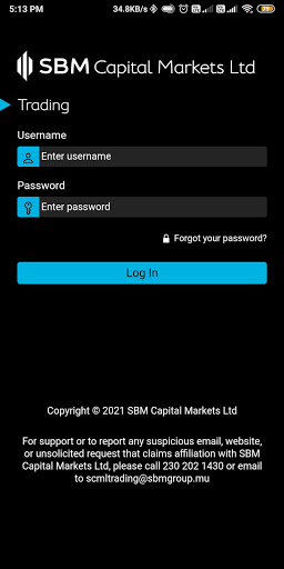 Android application SBM Trading screenshort
