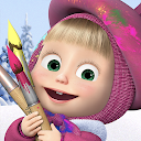 Masha and the Bear Coloring 3D icon