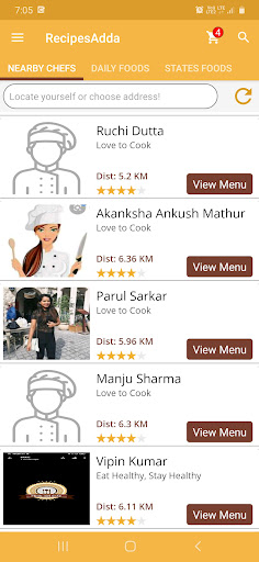 Android application RecipesAdda - Home-made Food screenshort