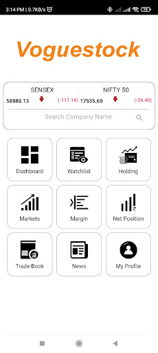 Voguestock Mobile APP Screen 2