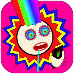 rainbow bursted head app logo