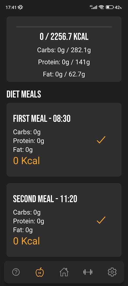 GymTracker Screen 2