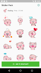 Screenshot 4 Pink Pig Sticker android
