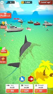 Idle Shark World Hungry Monster Evolution Game v4.6 Mod Apk (Unlimited Money/Version) Free For Android 3