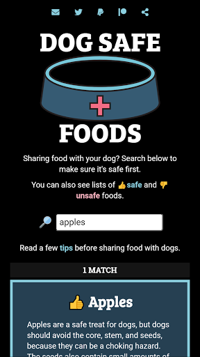 Android application Dog Safe Foods (Premium) screenshort