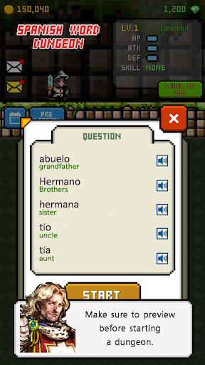 Spanish Dungeon: Learn Spanish Screen 2