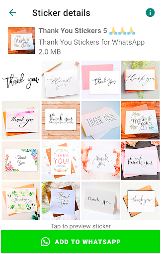 Thank You Sticker for WhatsApp Screen 2