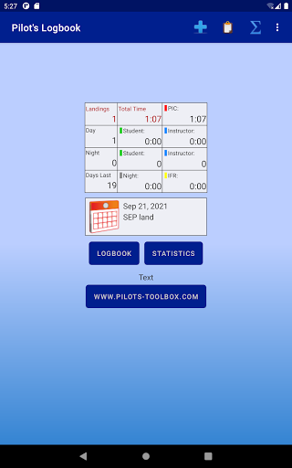 Pilots Logbook Screen 3