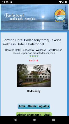 Balatoni szállodák hotelek Screen 2