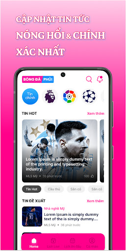 Android application Bóng Đá Phủi screenshort