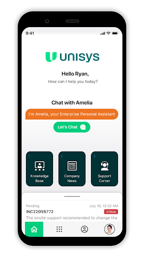 Android application InteliApp by Unisys screenshort